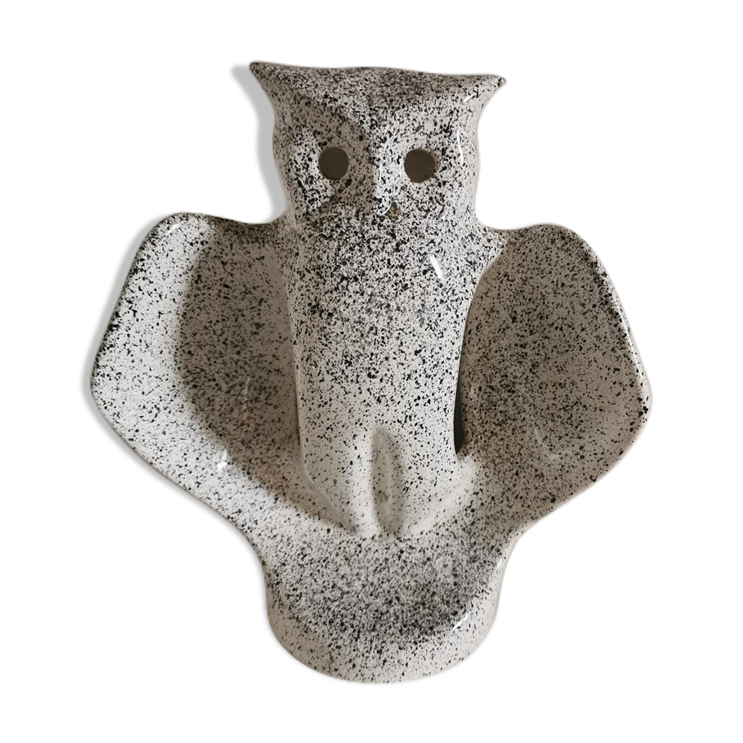 Vintage lamp owl owl ceramic faience