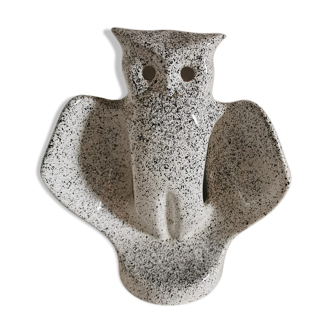 Vintage lamp owl owl ceramic faience