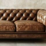 Chesterfield leather sofa