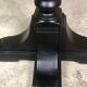 Bistro table in wood black foot and raw top