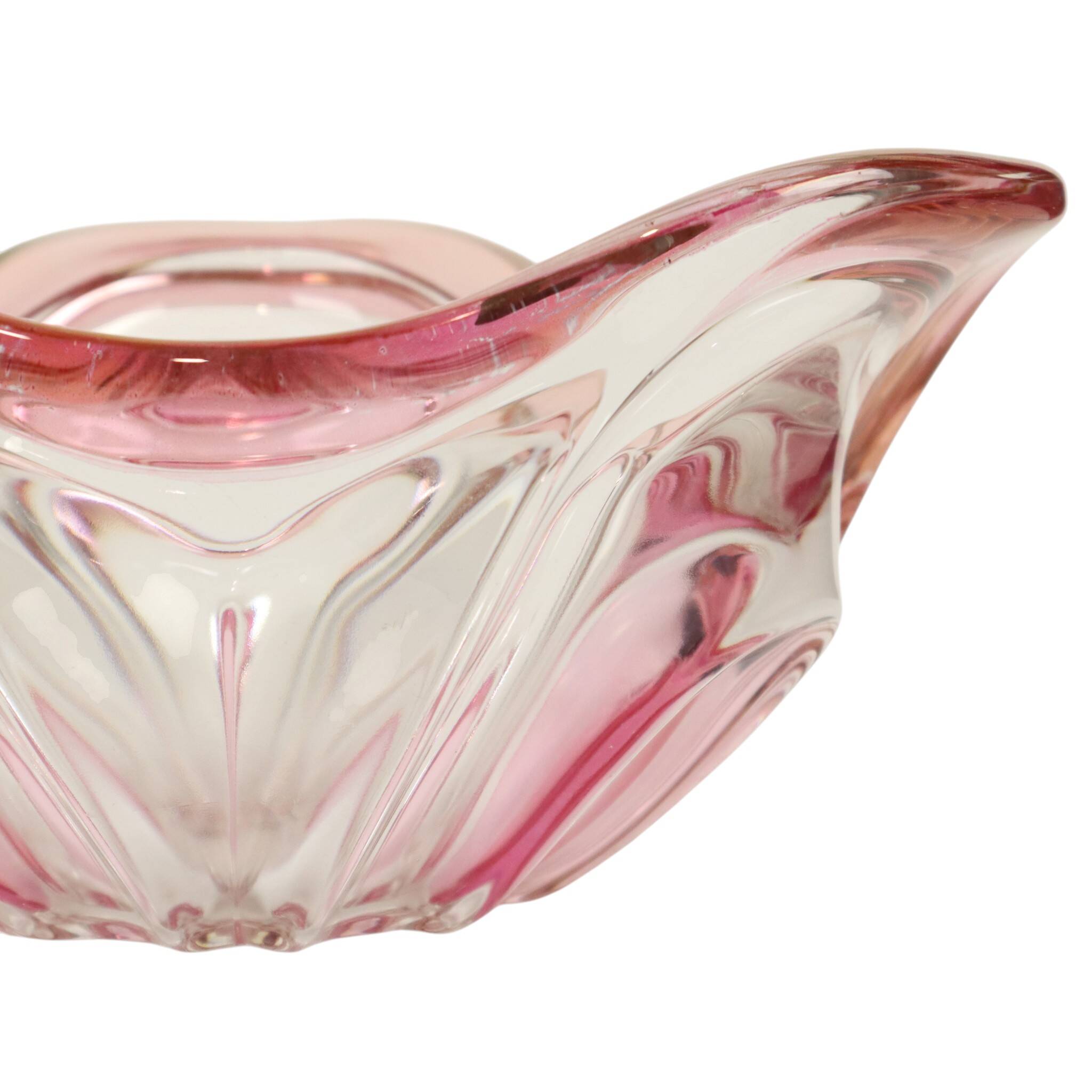 Vintage Murano Pink Glass Fruit Bowl – 1960s