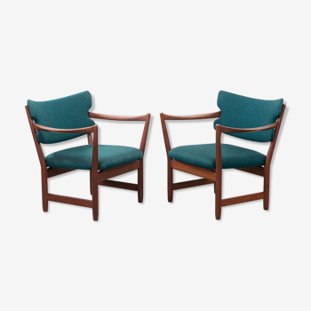 Set de 2 fauteuils Fredrik A. Kayser pour Dokka Møbler 1950s