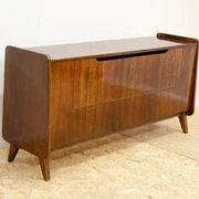 Mid-century walnut dresser by František Jirák, storage cabinet, 1970s