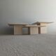 Tables gigognes- basses travertin 1970