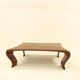 Table basse en Iroko massif par Marc Van Rampelberg