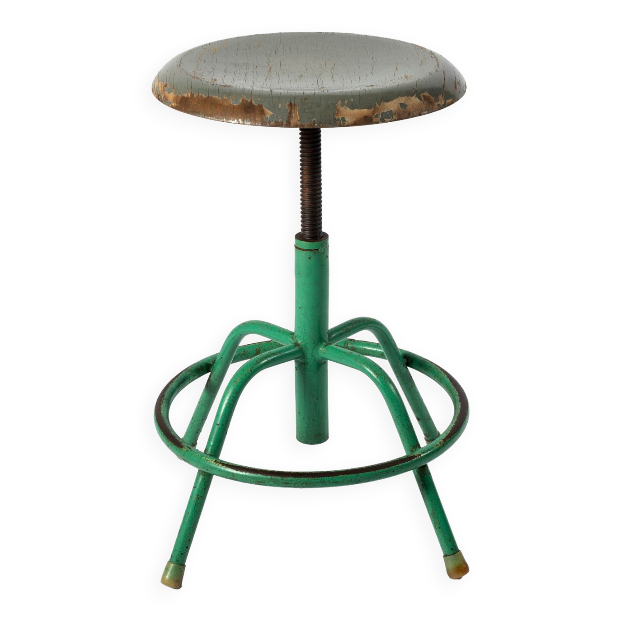 Industrial adjustable stool, Poland, 1950s