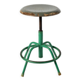 Industrial adjustable stool, Poland, 1950s
