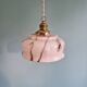 Suspension Art Déco en opaline marbrée rose, Scailmont (Belgique)