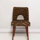 Shell chair type 1020 in jacquard velvet with tiger pattern, Europe, 1960s