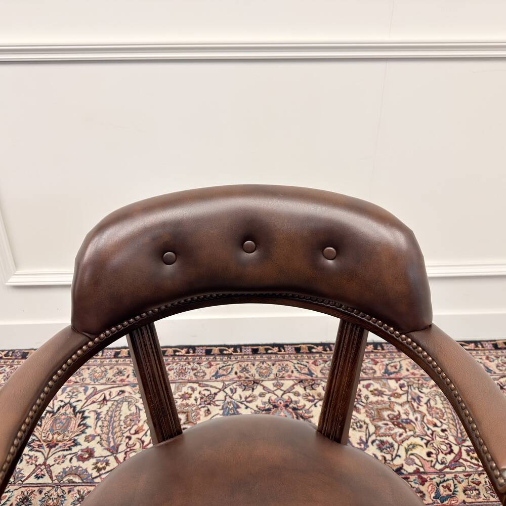 Set of English Chesterfield Desk Chairs