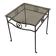 Small side table in wrought iron and smoked glass