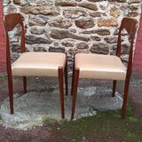 Pair of Danish chairs from the 1970s, Moller type.
