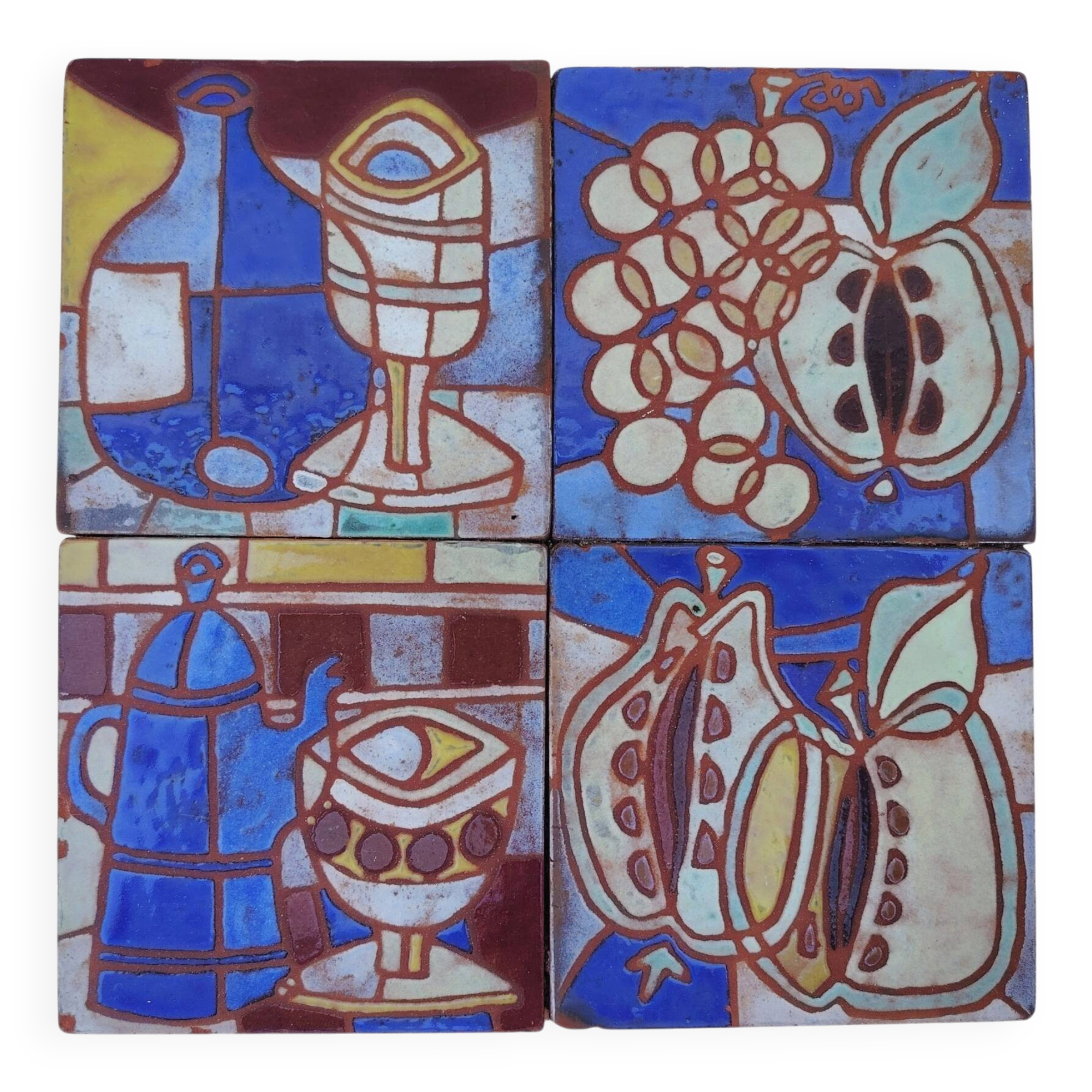 Ceramic trivet, Dominique Baudart, vintage