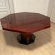 Red lacquered dining table and gold dust, 1970s