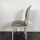 White lacquered Louis XVI style medallion chair