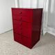 Small workshop furniture in red lacquered pine, 1980.