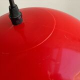 Scandinavian red & white vintage plastic hanging lamp