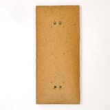 Coloured glass mirror, French work from the 1960s, 35x77 cm.