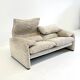 Cassina Maralunga 2-seater sofa by Vico Magistretti off-white with subtle pattern