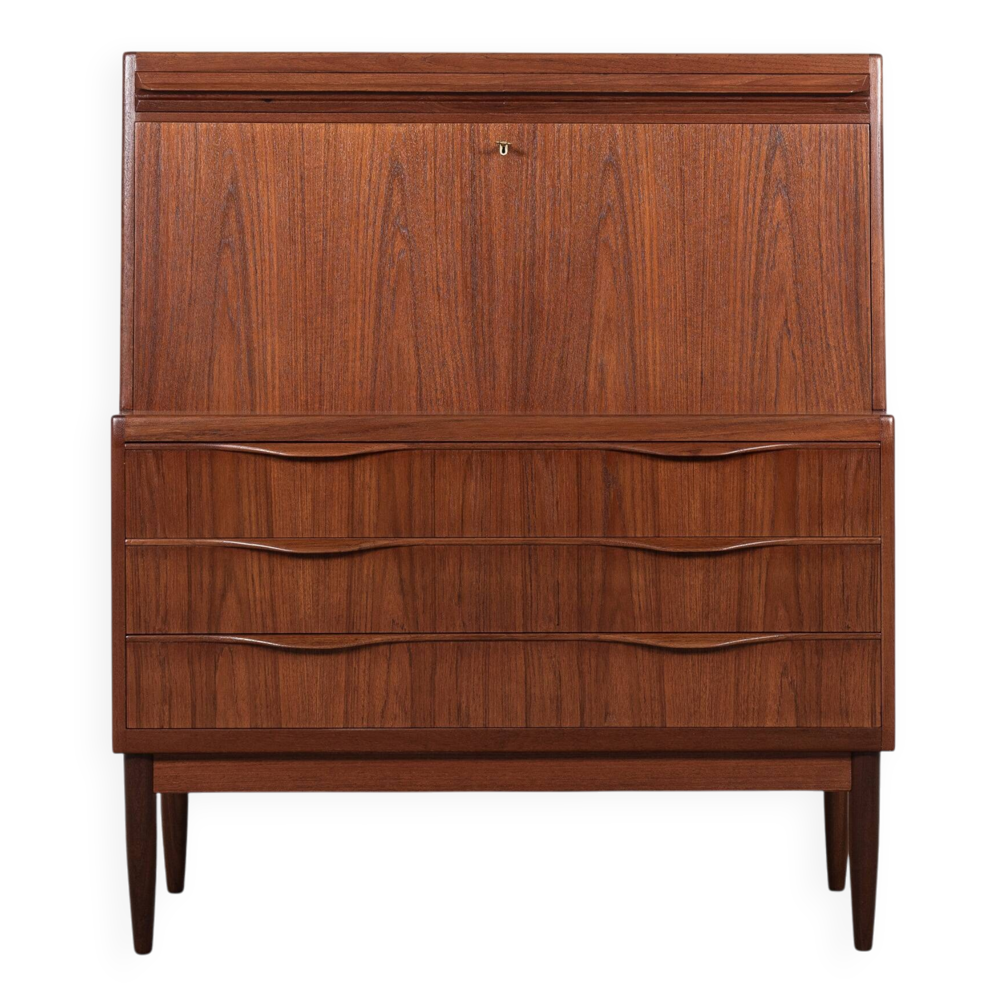 Danish Midcentury secretaire in teak by Erling Torvits for Klim Møbelfabrik