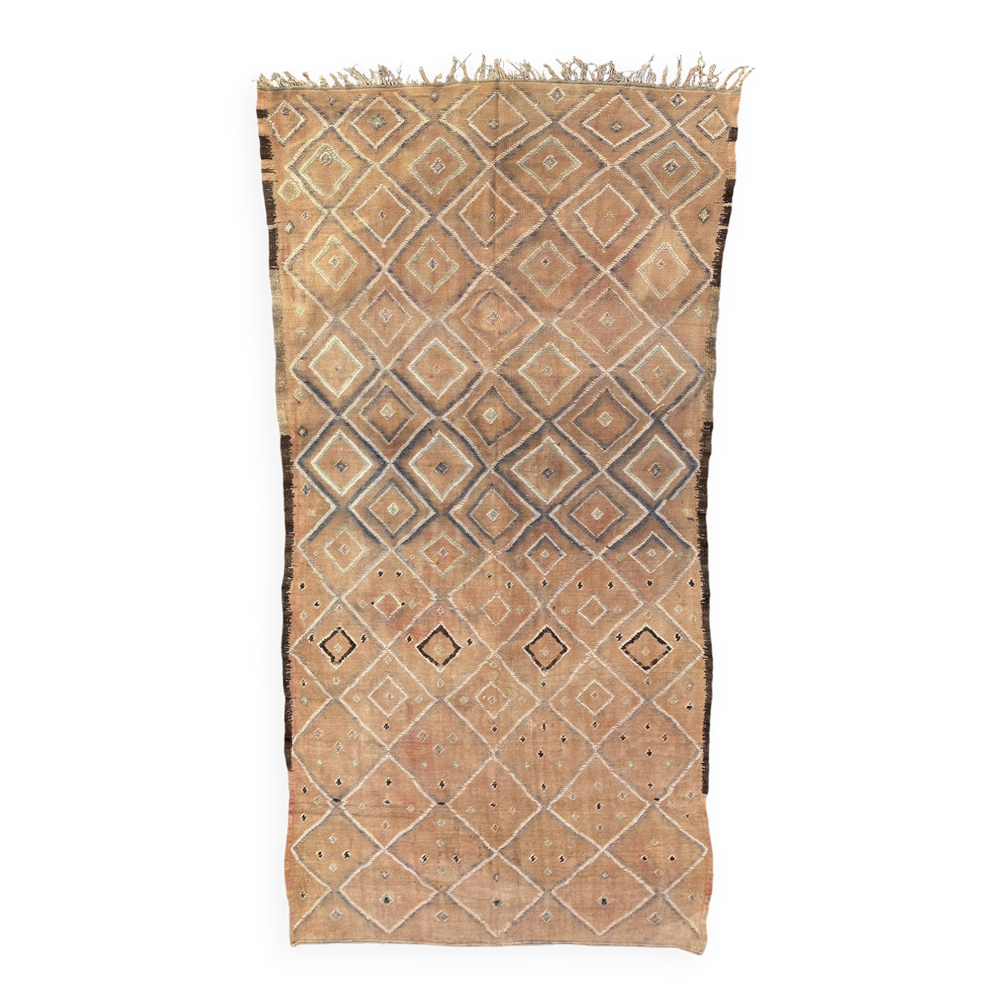 Kilim Boujad beige Berber rug - 157 x 326 cm