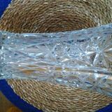 Antique vintage Polish crystal vase