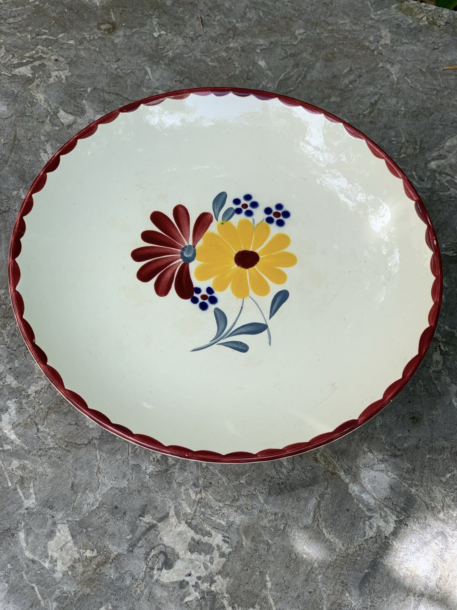 Fruit cup on low pedestal in Salins Milanese service earthenware