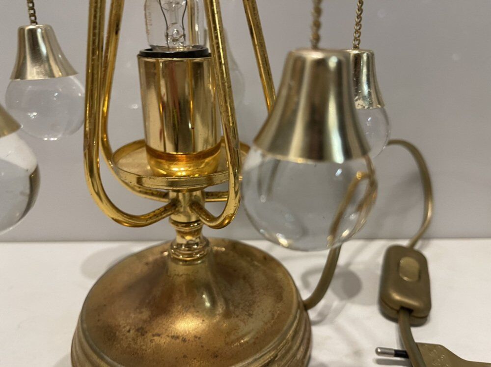 Brass crystal table lamps