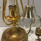 Brass crystal table lamps