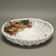 Vintage 1990s ceramic fruit basket by Man. Castellan, Italy.