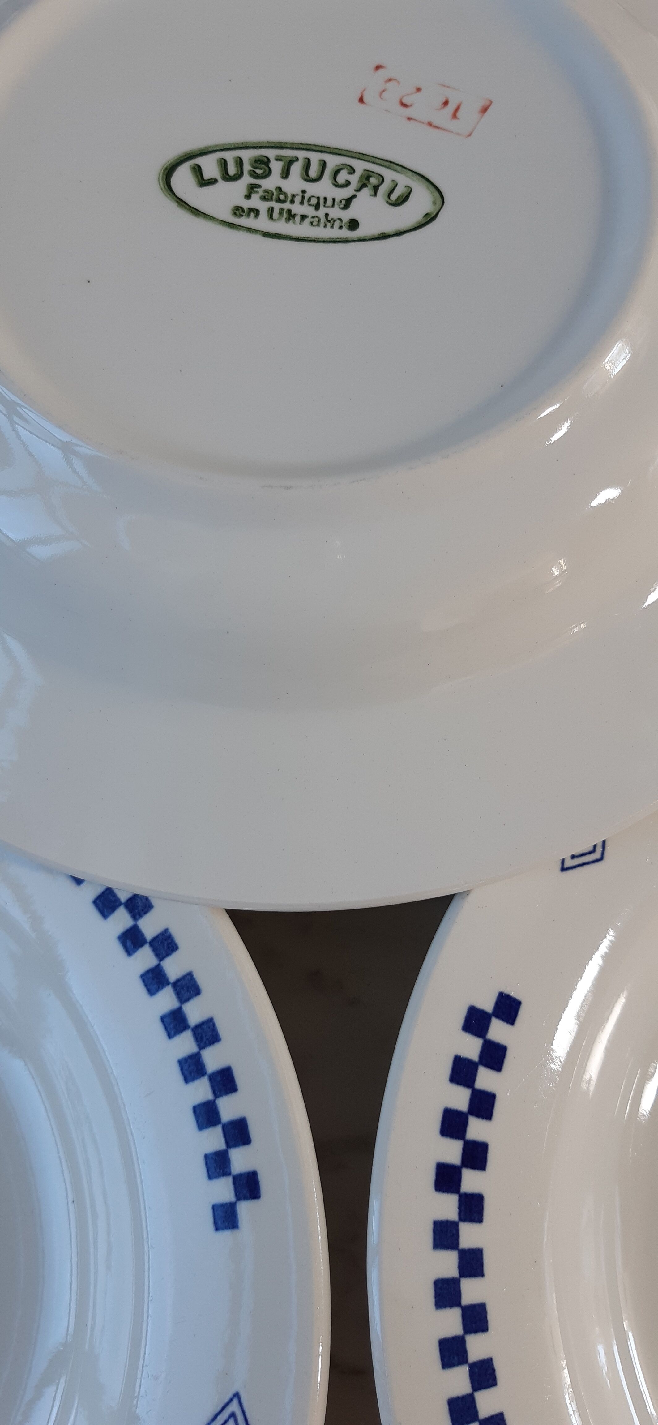 Set of 6 hollow plates Lustucru 80s