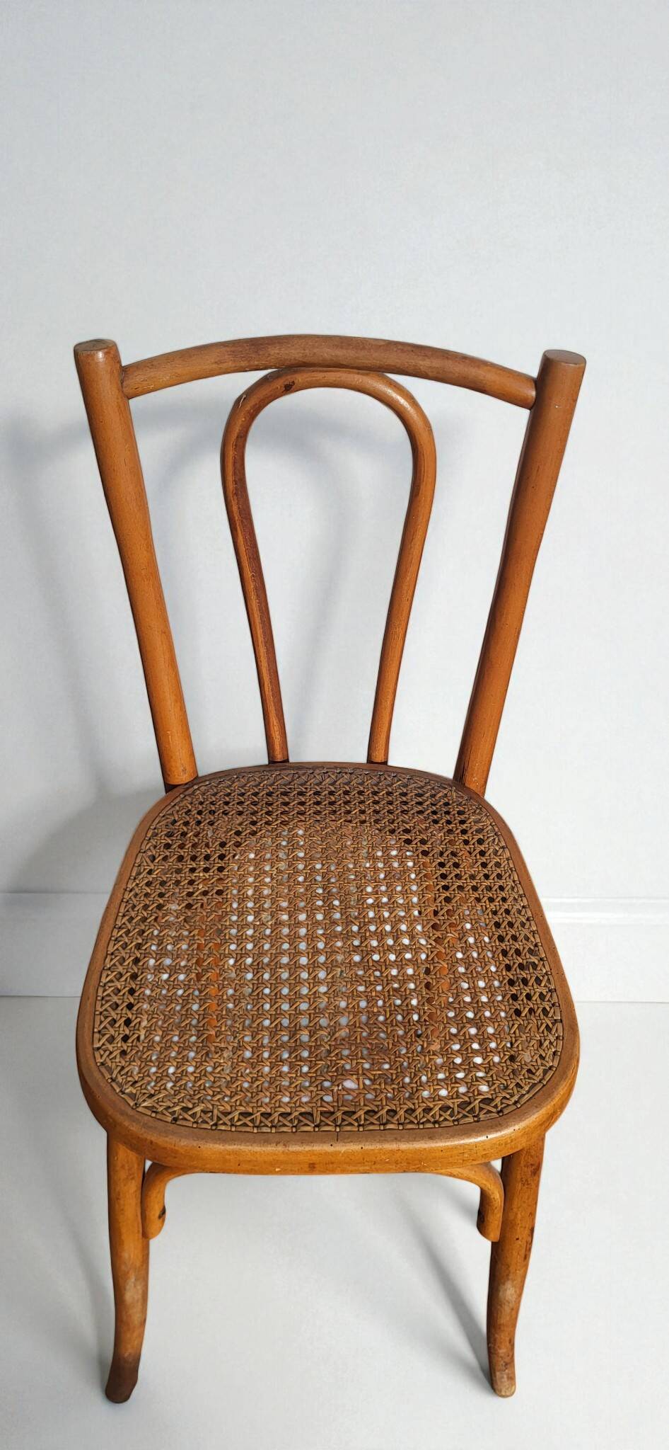 Chaise Bistrot Rotin en bois courbé