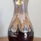 Brown German Fat Lava Style Vase with Drip Glaze, Töpferei Zimmermann