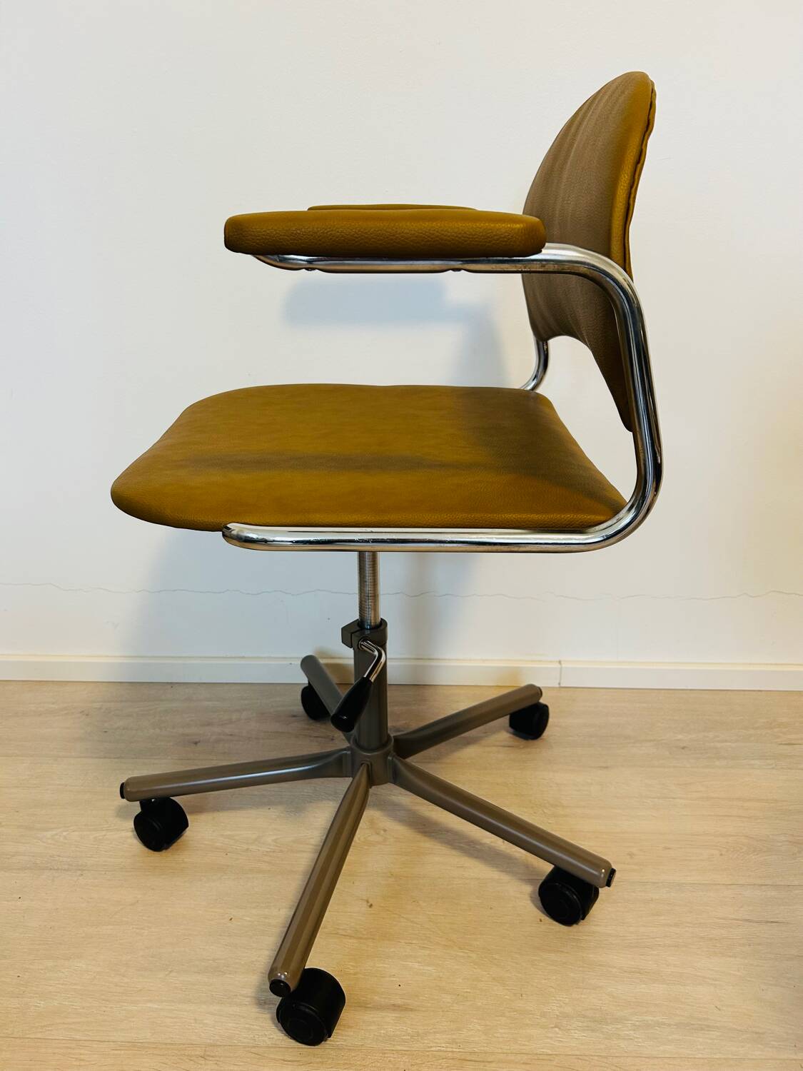 Vintage Mustard Office Chair by Kovona from Czechoslovakia 1970’s