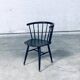 Mid-Century Scandinavian Design Curved Spindle Back Side Chair, Denmark, 1960s