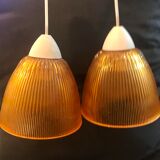 Set of 2 Corep suspensions with glass shade