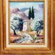 Huile sur toile signée Robert Mogisse XXème paysage provence cadre doré