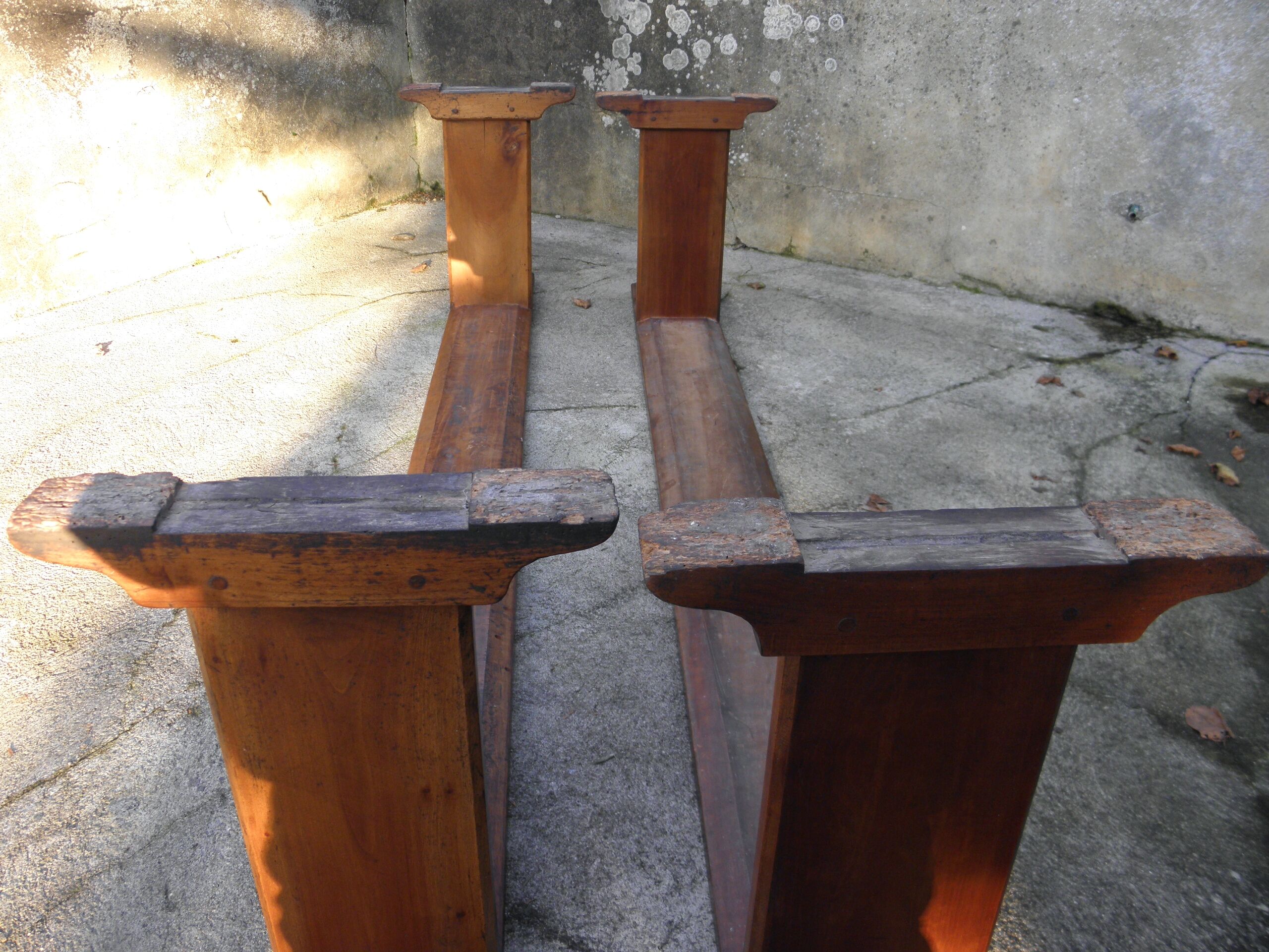 Pair of benches in cherry 220 cm