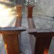 Paire de bancs en merisier 220 cm