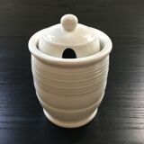 White condiment pot