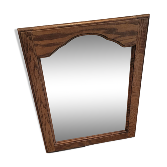 Miroir bois moustache 55x73