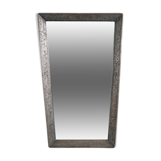 Brutalist metal mirror