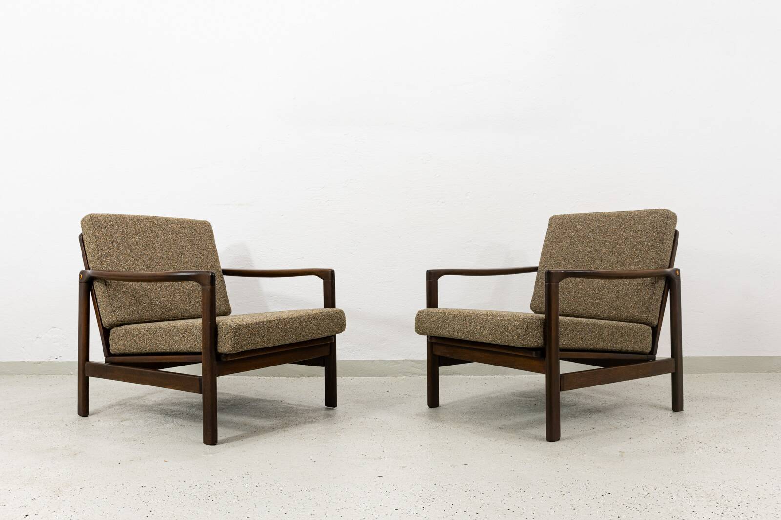 Mid Century Armchairs By Zenon Bączyk, 1960's, Set Of 2