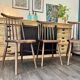 Trio de chaises bistrot fanett d'Ilmari Tapiovaara