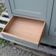 Vintage Parisian wardrobe in sage green – Mirror, hanging space and drawers