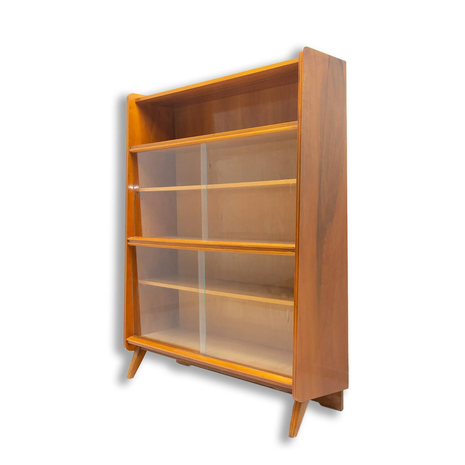 Mid century walnut bookcase by František Jirák, 1960´s, Czechoslovakia