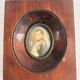 Antique Miniature Napoleon Bonaparte Empire Mahogany Frame Collector's Item