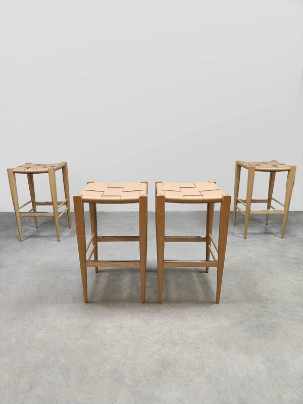 Lot de 4 tabourets de bar design italien Vincent Billiani
