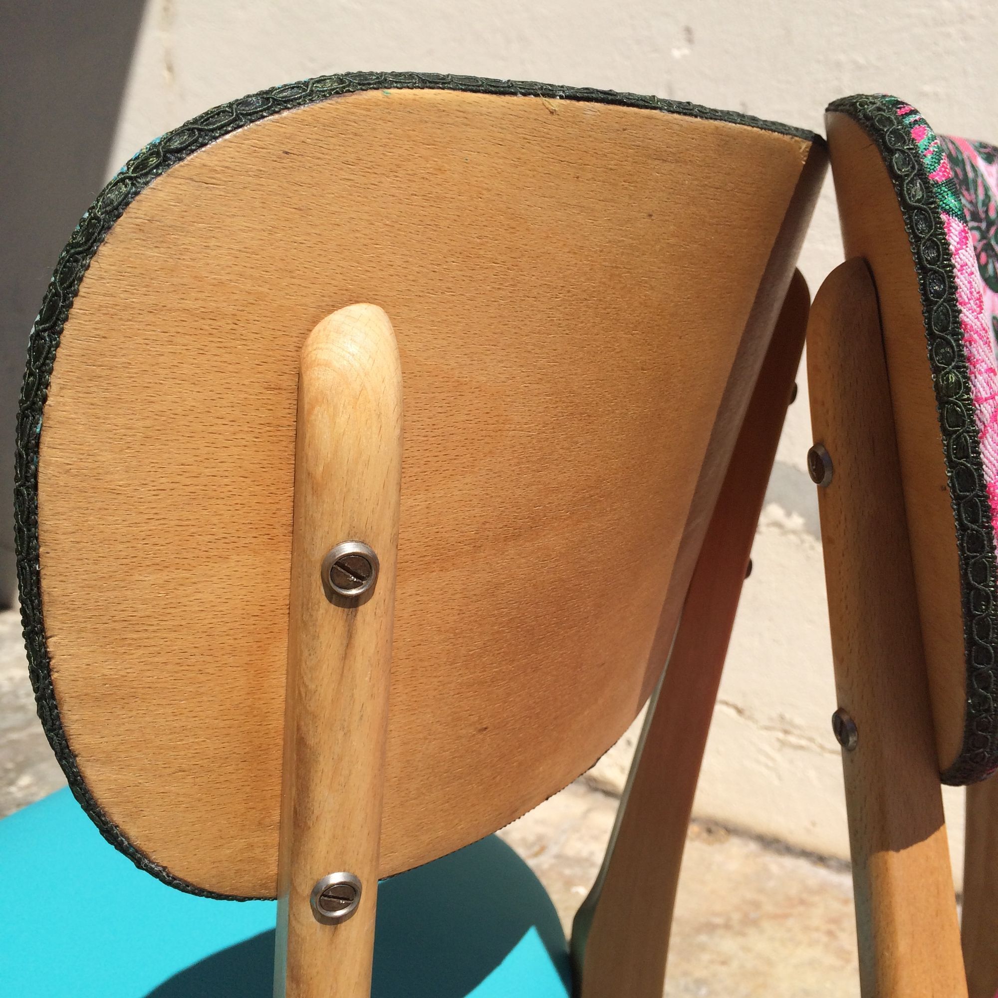 Pair of vintage chairs in solid beech