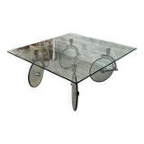 Glass coffee table